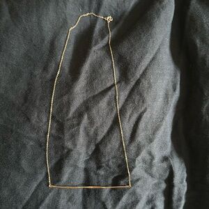 Delicate Horizontal Gold Bar Necklace